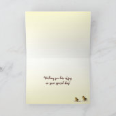 ゴールドフィンチアンドパインシスキン誕生日 カード (内部)