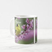 ゴールドフィンチオンレッドブドブランチアイオワ州バードマグ コーヒーマグカップ (正面左)