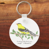 ゴールドフィンチキーチェーン キーホルダー (正面)