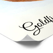 ゴールドフィンチバードウォーター絵画カラーのポスター ポスター (角)