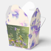 ゴールドフィンチ春庭園の結婚式クリーム フェイバーボックス (オープン)