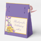 ゴールドフィンチ春庭園の結婚式クリーム フェイバーボックス (裏面サイド)