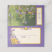 ゴールドフィンチ春庭園の結婚式クリーム プレイスカード (外部開封)