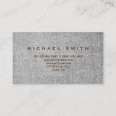 ゴールドフェイクフォイル繊細なグリッターリネン名刺 名刺 (裏面)