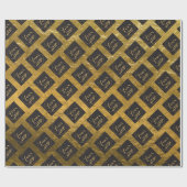 ゴールドフォイルあなたのロゴラッピング紙 ラッピングペーパー (フラット)