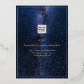 ゴールドフォイルありがとうフォトコラージュモダンQRコード 箔招待状 (裏面)