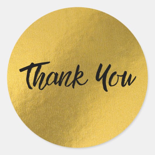 ゴールドフォイルありがとう ラウンドシール (正面)
