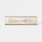 ゴールドフォイルおよびグリッター先生デスク名プレート デスクネームプレート (正面)