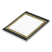 ゴールドフォイルおよびブラックパーソナライズされたメモ帳5.5インチx 6インチ ノートパッド (回転)