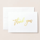 ゴールドフォイルお礼結婚カード 箔カード (封筒付き正面)