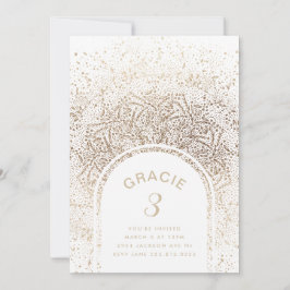 ゴールドフォイルお祝いアーチ |誕生日パーティー 招待状