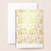 ゴールドフォイルかわいらしホリデーズフォトグリーティングカード 箔カード (裏面封筒付き)