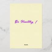 ゴールドフォイルが良いカードを取得 – 健康になる 箔シーズンカード (裏面)