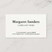 ゴールドフォイルきらめく | 花エレガント類 名刺 (裏面)