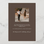 ゴールドフォイルこの日のフォワード結婚式の日付を保存 箔招待状 (裏面)