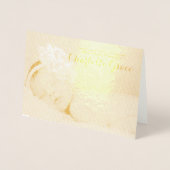 ゴールドフォイルのカスタマイズ可能な写真バプテスマの招待 箔カード (正面)