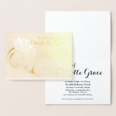 ゴールドフォイルのカスタマイズ可能な写真バプテスマの招待 箔カード (ディスプレー)