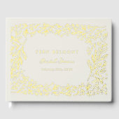 ゴールドフォイルのガーデン ブライダルシャワー ゴールド ゲストブック (正面)