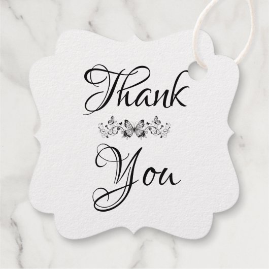 ゴールドフォイルのギフトラベル – ありがとう フェイバータグ (裏面)
