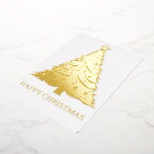 ゴールドフォイルのクリスマスカード 箔シーズンカード (回転した状態)