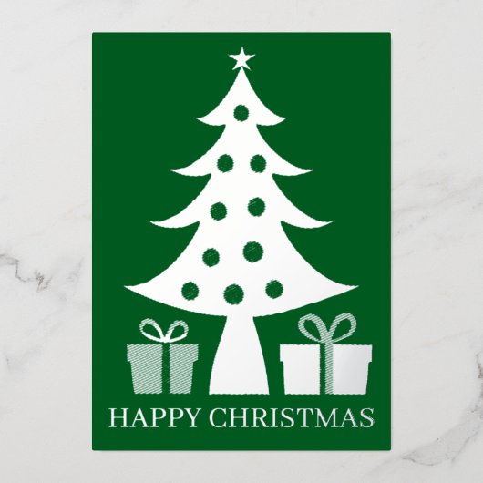 ゴールドフォイルのクリスマスカード 箔シーズンカード (正面)