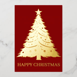 ゴールドフォイルのクリスマスカード 箔シーズンカード