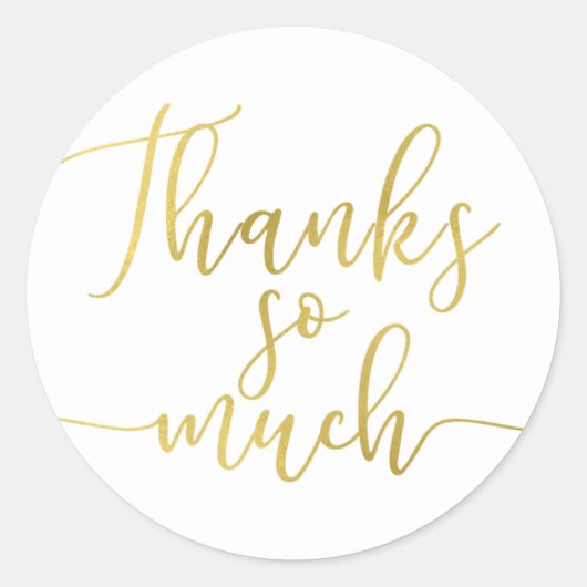 ゴールドフォイルのスクリプトの種類ありがとうご感謝していざいます ラウンドシール (正面)