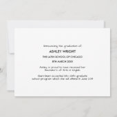 ゴールドフォイルのスクリプトグラッドオーバーレイ写真の発表 案内状 (裏面)