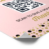 ゴールドフォイルのスクリプト紙吹雪先端の大学院の看板 ポスター (角)