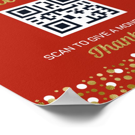 ゴールドフォイルのスクリプト紙吹雪先端の大学院の看板 ポスター (角)