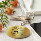 ゴールドフォイルのタッセルは、厄介な卒業生の価値があった キーホルダー (側面)