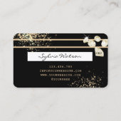 ゴールドフォイルのダイヤモンドクレジットカードにロゴを追加 名刺 (裏面)