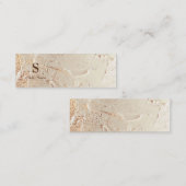 ゴールドフォイルのテクスチャミニイヤリングカード スキニー名刺 (正面/裏面)