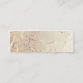 ゴールドフォイルのテクスチャミニイヤリングカード スキニー名刺 (裏面)