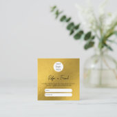 ゴールドフォイルのビジネスは友人の紹介カードを参照 スクエア名刺 (スタンド正面)