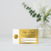 ゴールドフォイルのビジネスは友人の紹介カードを参照 名刺 (スタンド正面)