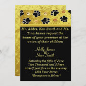 ゴールドフォイルのポープの結婚配置 招待状