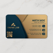 ゴールドフォイルの名刺テンプレート 名刺 (裏面)