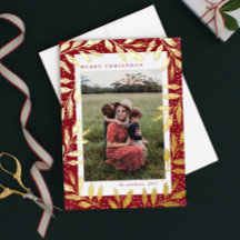 ゴールドフォイルの枝 3枚の写真のクリスマス