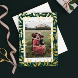 ゴールドフォイルの枝 3枚の写真 クリスマス 箔シーズンカード