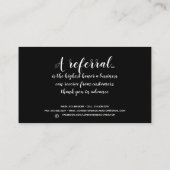 ゴールドフォイルの紹介 名刺 (裏面)