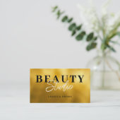 ゴールドフォイルの背景 名刺 (スタンド正面)