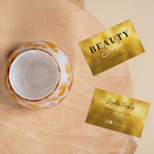 ゴールドフォイルの背景 名刺