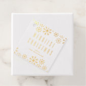 ゴールドフォイルの雪片 クリスマス ギフトタグ (箱)