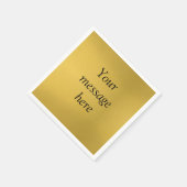 ゴールドフォイルを追加あなたのカスタムメッセージ文字ヘレグリッター スタンダードカクテルナプキン (角)