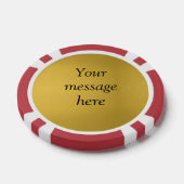 ゴールドフォイルを追加あなたのカスタムメッセージ文字ヘレグリッター ポーカーチップ (シングル)