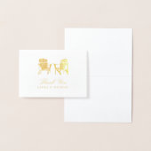 ゴールドフォイルアディロンドラックビーチチェア | ウェディング 箔カード (ディスプレー)