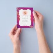 ゴールドフォイルアラビアンボリウッド結婚式招待状 チラシ (手)