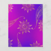 ゴールドフォイルアラビアンボリウッド結婚式招待状 チラシ (裏面)