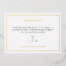 ゴールドフォイルアートセールサンキューカードテンプレート